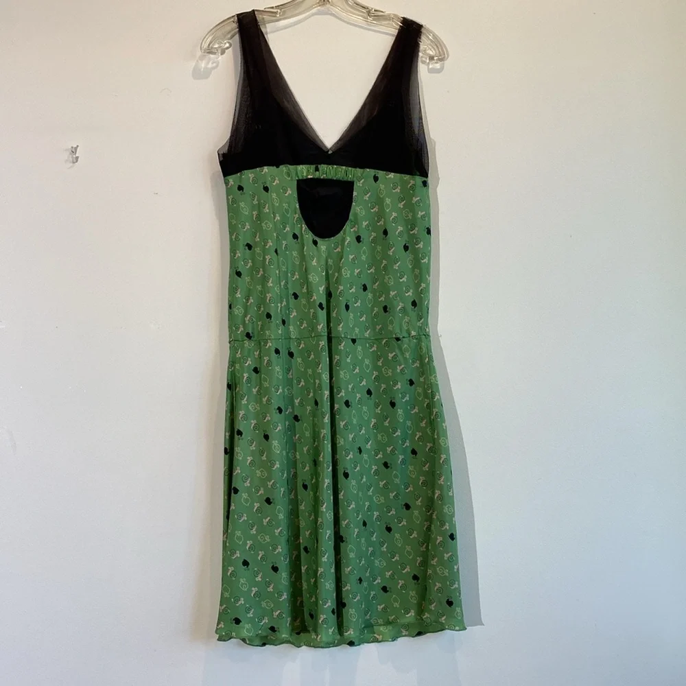 Vintage Hype Green Silk Dress - Picture 4 of 11